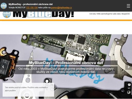 myblueday - profesionální záchrana dat ze všech typů paměťových zařízení. od roku 2003 provádíme obnovu dat z vážně hardwarově poškozených paměťových zařízení j  