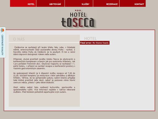 oficiální web hotelu toscca čelákovice - hotel toscca - hotel