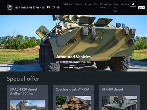 we are licensed international dealers in military equipment, notably in armoured military vehicles, tanks and trucks for collectors and business purpo...