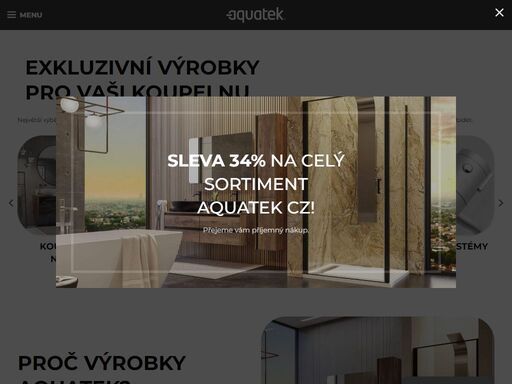 sprchové kouty, volně stojící vany, sprchové panely, vodovodní baterie, umyvadla, wc a bidet. největší výběr designových produktů do moderní koupelny.