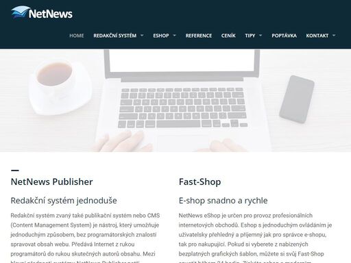 redakční systém netnews publisher a internetový obchod netnews eshop. webdesign. tvorba www stránek a e-shopů. jak založit internetový obchod. seo ...