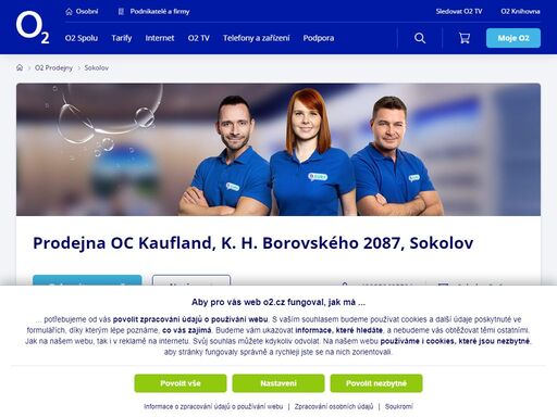 prodejna sokolov - oc kaufland, k. h. borovského 2087. o2 služby, telefony, zařízení a příslušenství nebo profesionální podpora a spoustu dalšího, to nabízejí všechny naše značkové prodejny.