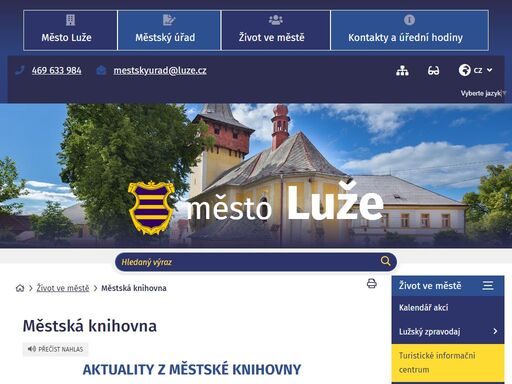 oficiální stránky města luže