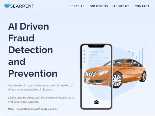 cutting-edge machine learning algorithms for your everyday’s business. we offer insurance fraud detection.