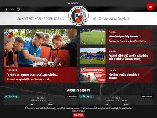 oficiální webové stránky sportovního fotbalového klubu sc xaverov horní počernice
