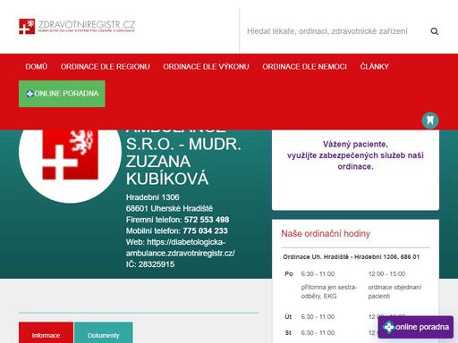 diabetologicka-ambulance.zdravotniregistr.cz