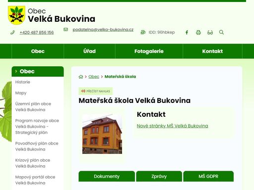 velka-bukovina.cz/obec-1/materska-skola