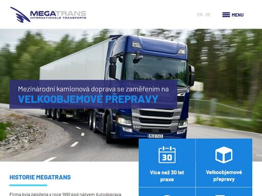 mega trans, radim šebesta - mezinárodní kamionová velkoobjemová doprava