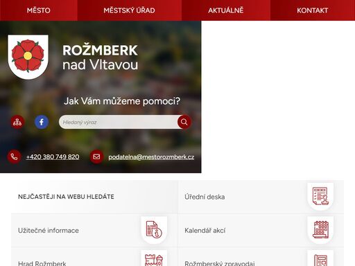oficiální stránky města rožmberk