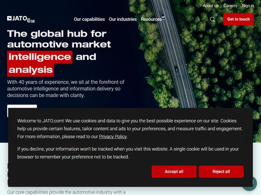jato dynamics is the leading provider of data and analytics to the global automotive industry. our market insights and expertise help anticipate market changes, support strategic decision-making, and power product, pricing and positioning success.