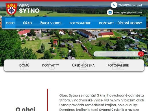 obec sytno - oficiální webové stránky