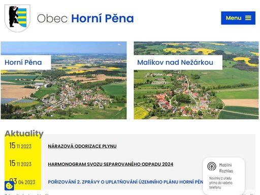 oficiální www. stránky obce horní pěna