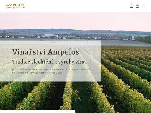 vinařství ampelos je nejstarším šlechtitelským pracovištěm v české republice a jedním z nejstarších na světě, založeným v roce 1895.