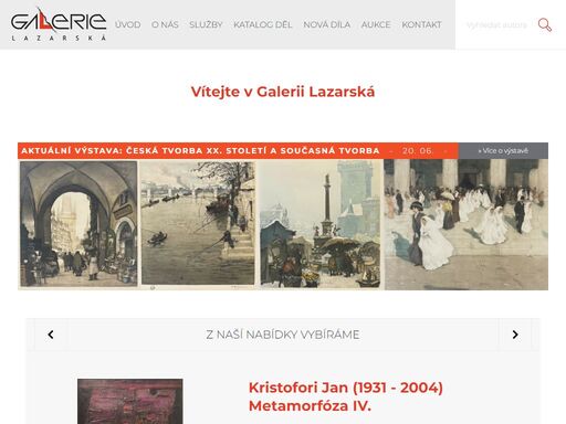 www.aukce.galerielazarska.cz