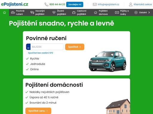 sjednejte si nejlevnější povinné ručení online. s naší kalkulačkou je to hračka. na epojištění.cz kromě pojištění vozidel najdete i cestovní pojištění nebo pojištění domácnosti. jednoduše srovnávejte online.