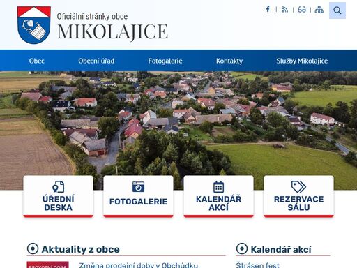 oficiální stránky obce mikolajice