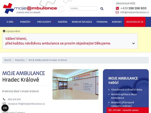 moje ambulance – největší síť ordinací praktických lékařů pro dospělé v čr. 12hodinová ordinační doba, online registrace i objednávka, hrazeno ze zp. 