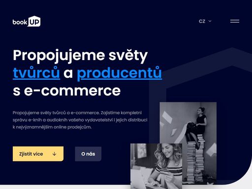 propojujeme světy tvůrců a e-commerce. zajistíme kompletní správu e-knih a audioknih vašeho vydavatelství i jejich distribuci k nejvýznamnějším on-line prodejcům.