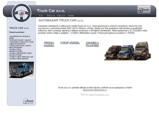 truck car s.r.o. prodej a výkup užitkových vozů. výkup všechn nákladních automobilů, vleků, návěsů, dodávek, stavebních strojů. prodej za hotové nebo pomocí leasingu