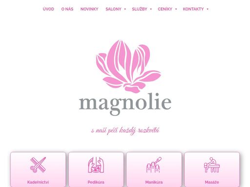salony krásy v plzni - magnolie liliová, magnolie atom - kadeřnictví, pedikúra, manikúra, kosmetika, masáže, fyzioterapie