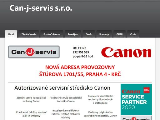 can-j-servis: záruční servis canon, opravy kopírovacích strojů, tiskáren a faxů, dodávky spotřebního materiálu, pronájem zařízení. authorizovaný partner canon