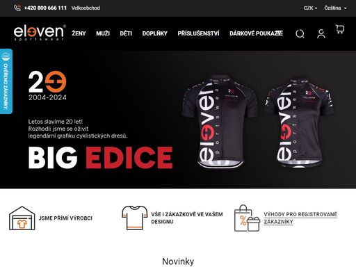 český výrobce sportovního oblečení eleven nabízí v e-shopu tisíce produktů nejen pro cyklisty a běžce. oblékněte se od hlavy až k patě – od ponožek přes cyklistické dresy až po oblíbené čelenky a čepice.