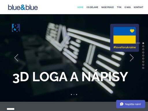 blue & blue s.r.o. - výroba reklamy, grafické návrhy, 3d nápisy, světelná loga