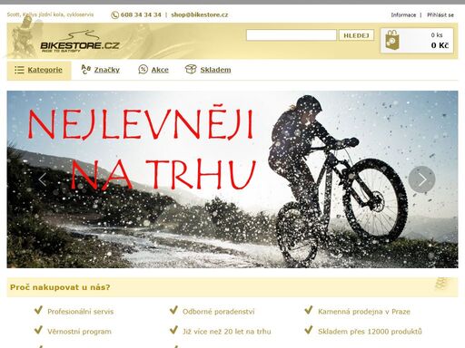 jízdní kola, cyklo e-shop bikestore.cz - spousta věcí skladem. u nás zakoupíte cyklistické zboží phodlně a rychle!