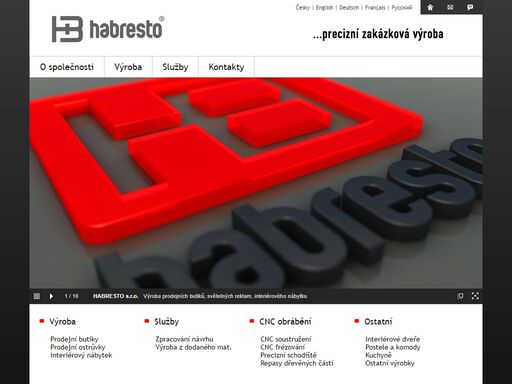 habresto s.r.o. je společnost která vyrábí prodejní butiky, prodejní ostrůvky, svetělné reklamy a interiérový nábytek.