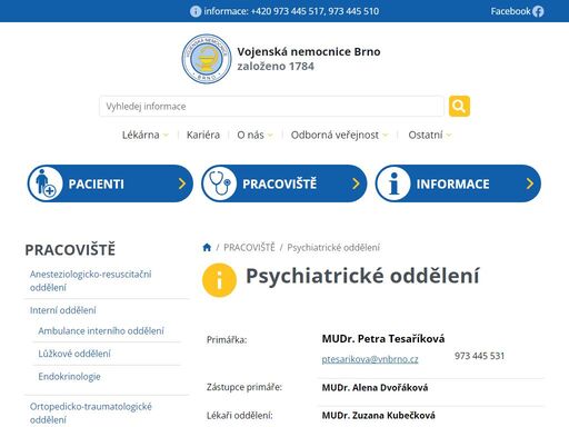 psychiatrické oddělení