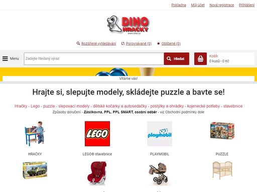 specializovaný internetový obchod s dětským zbožím, modely a puzzle