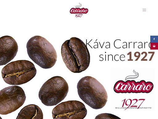 káva carraro - synonymum špičkové kávy nejen v itálii, ale i v celém světě.