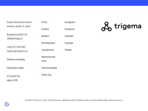 trigema je investiční skupina s primárním zaměřením na developerskou a stavební činnost. jsme ryze česká společnost neustále objevující neokoukaná pole působnosti.