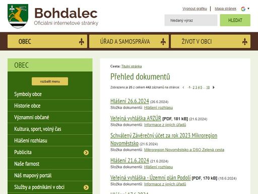 www.obecbohdalec.cz