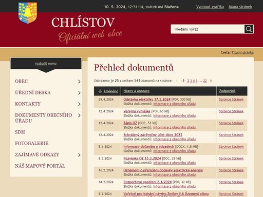 www.obec-chlistov.cz