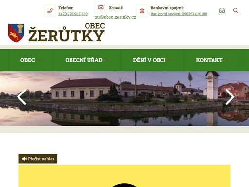 oficiální stránky obce žerůtky