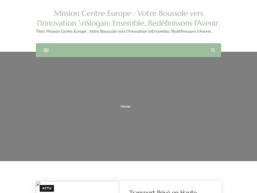 titre: mission centre europe : votre boussole vers l’innovation nensemble, redéfinissons l'avenir.