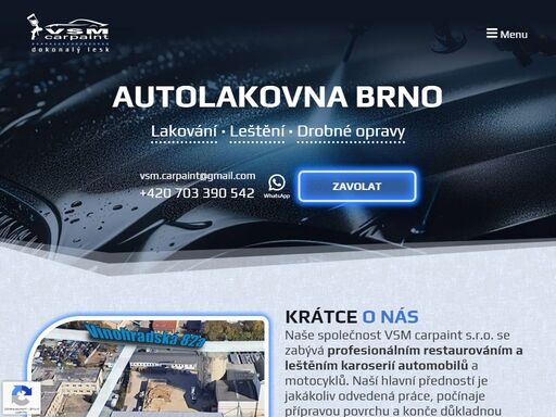 profesionální oprava laku karoserie auta. opravujeme lakování jednotlivých dílů i celého vozu. lakování disků kol. rozleštění světel