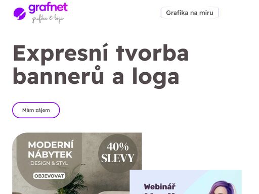 tvoříme reklamní bannery a grafiku vč. firemního loga - výhodně, kvalitně a v expresním čase.