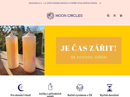 vítáme vás v moon circles. prostor pro ženy, které chtějí podpořit sebepéči skrze rituál či uvolnění.