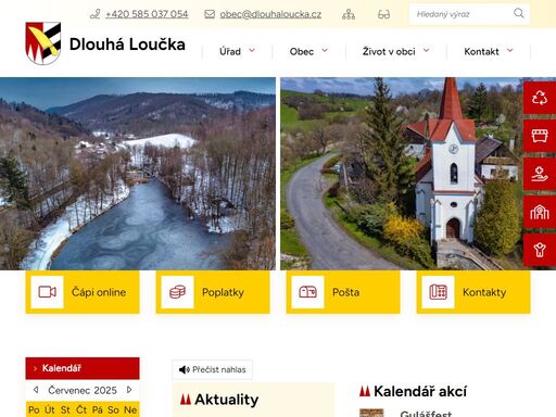 oficiální stránky obce dlouhá loučka