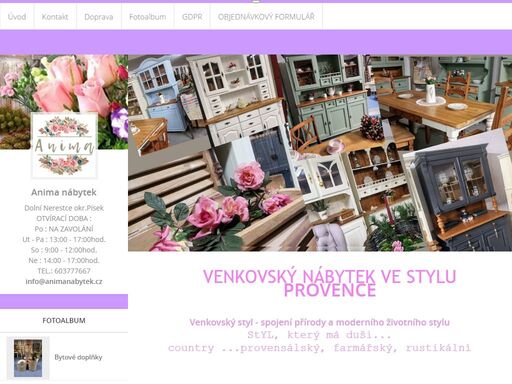 anima nábytek v moderním venkovském stylu v novém i použitém stavu. redesign. 