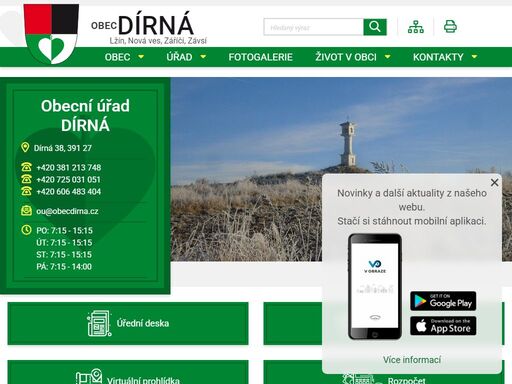 oficiální stránky obce dírná