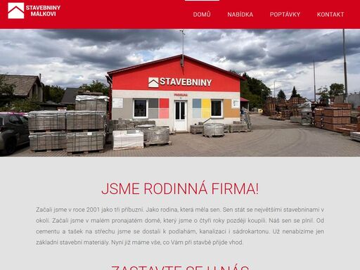 stavebniny málkovi ve ždirci nad doubravou - dlouholetá rodinná firma poskytující vše na pokrytí vašich potřeb v oblasti stavebnictví.