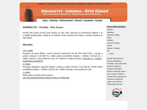 kominictví - zeman otto - provádíme čištění a revize kouřových spalinových cest, vložkování komínů a ostatní kominické práce.