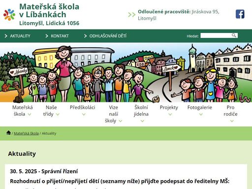 mateřská škola v líbánkách litomyšl
