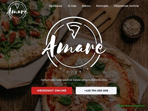 amare pizzeria zajišťuje i rozvoz jídel. rozvoz jídla si můžete objednat online nebo po telefonu.