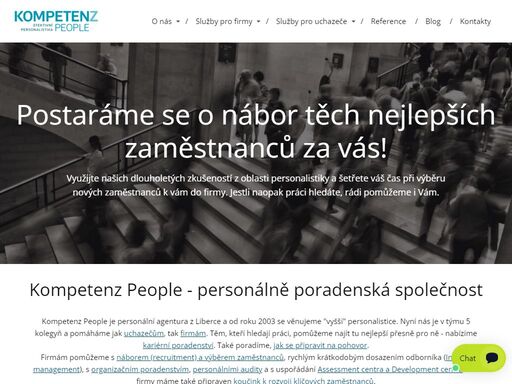 naše personální agentura se specializuje na recruitment (nábor zaměstnanců) pro firmy + řešíme vše, co se týká hr. pro uchazeče máme kariérní poradenství. 