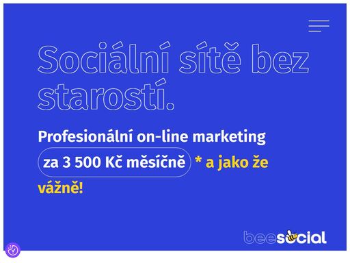 správa sociálních sítí nebo on-line marketing za 3 500 kč. pomůžeme vaší značce zářit od tvorby obsahu po budování brandu. děláme sociální sítě jednodušší!