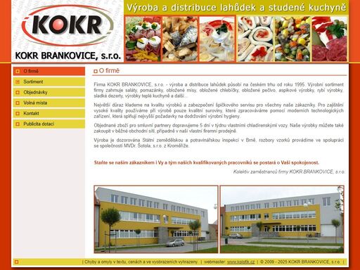 kokr brankovice s.r.o., výroba a distribuce lahůdek a studené kuchyně